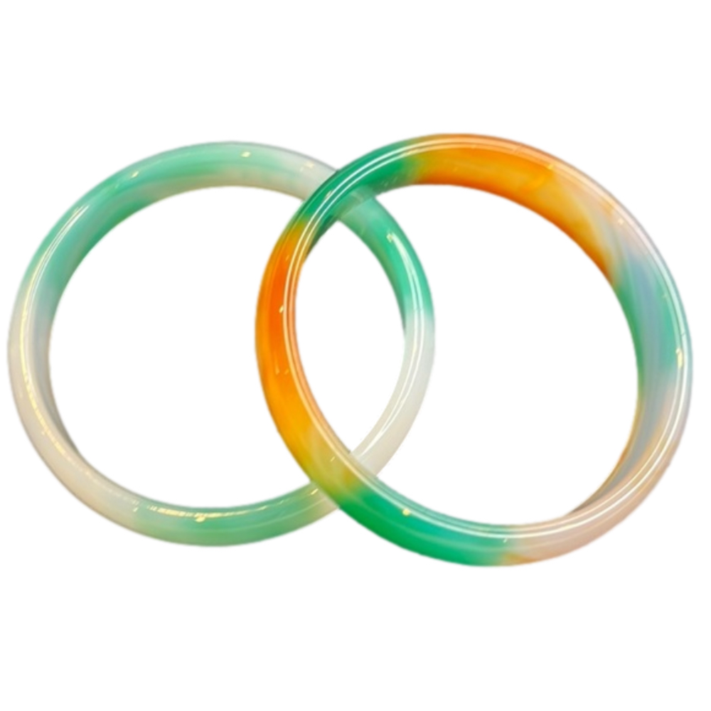2/$40 Set of Colourful Agate Bangle Bracelets